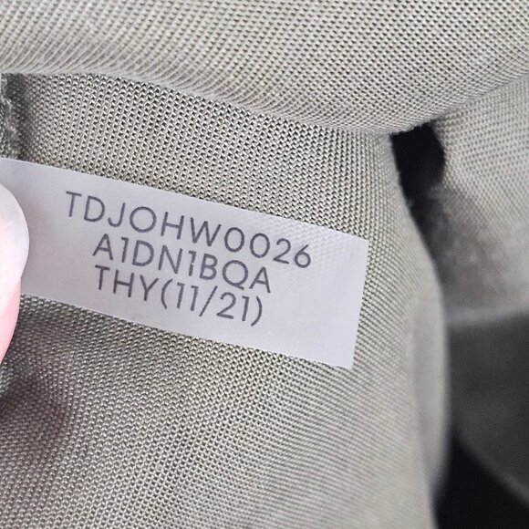 Cottagecore Boho Simple Fit Flare Olive Green Short Dress Summer TommyHilfiger 2 - Picture 10 of 12